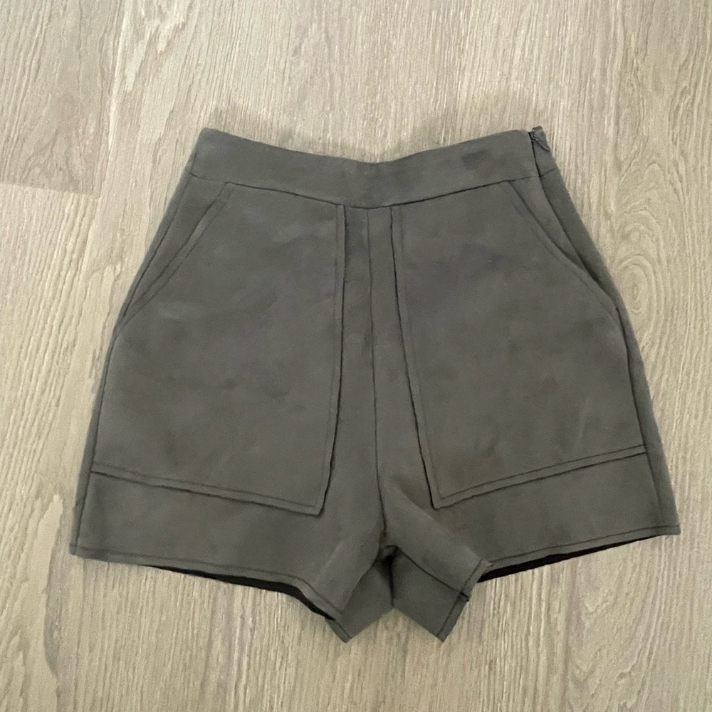 Zara Dark Green High Waisted Shorts